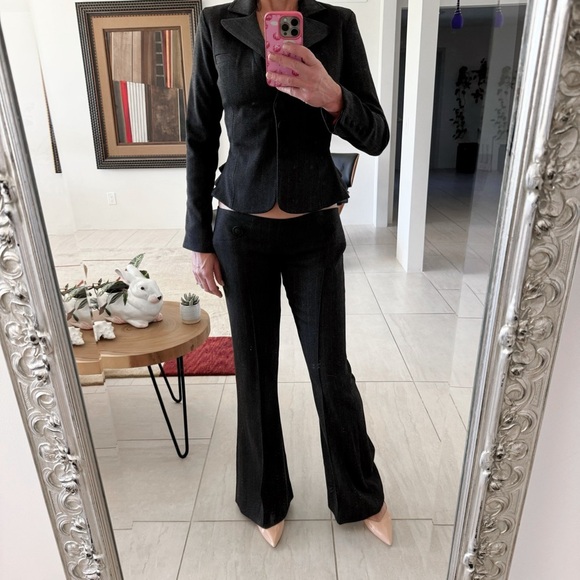 Vintage Louis Verdad Pant Suit Dark Gray Size Small - Picture 1 of 16